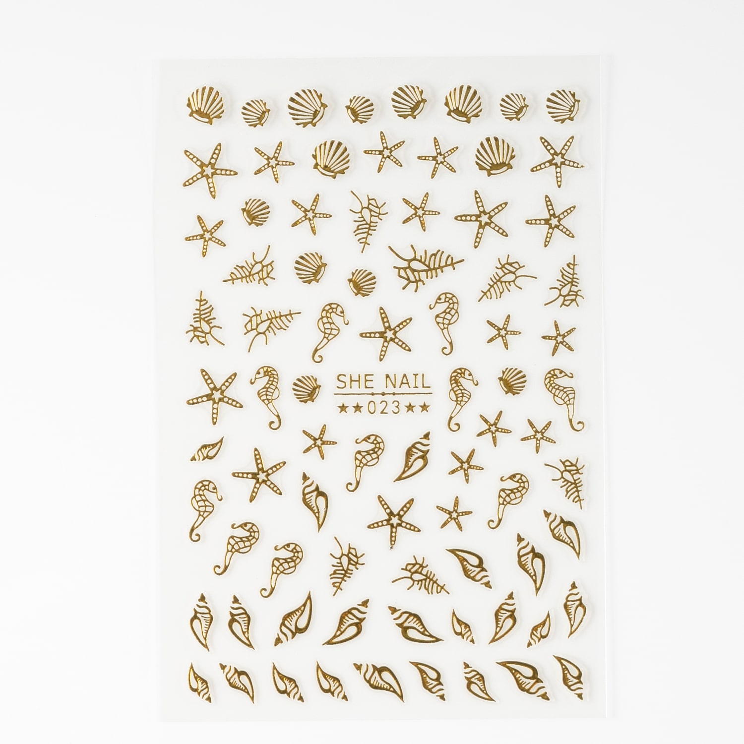 Golden Sands Theme Nail Art Stickers